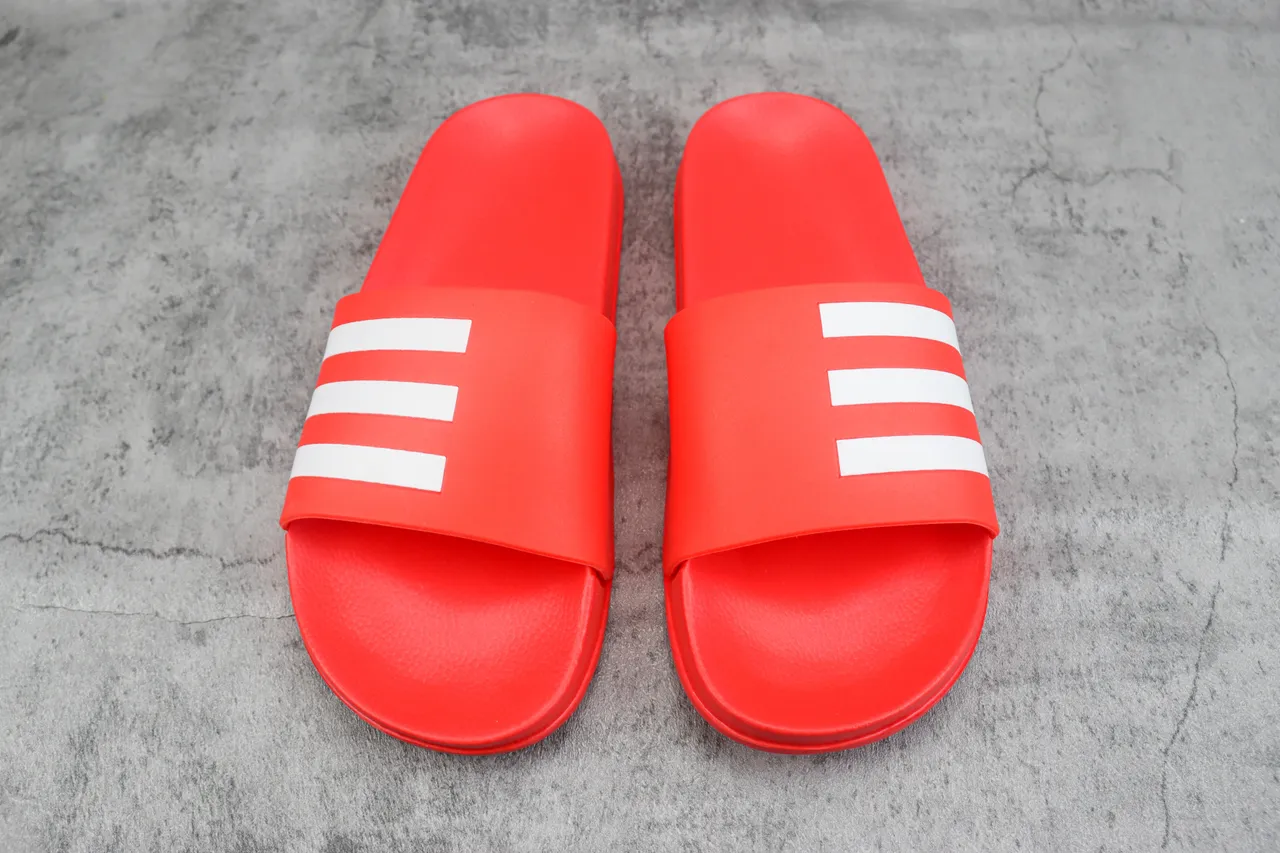 Adidas Yeezy Slide Red White Stripes Slippers 2