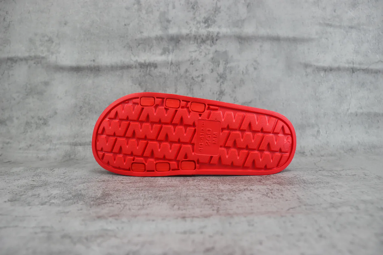 Adidas Yeezy Slide Red White Stripes Slippers 6