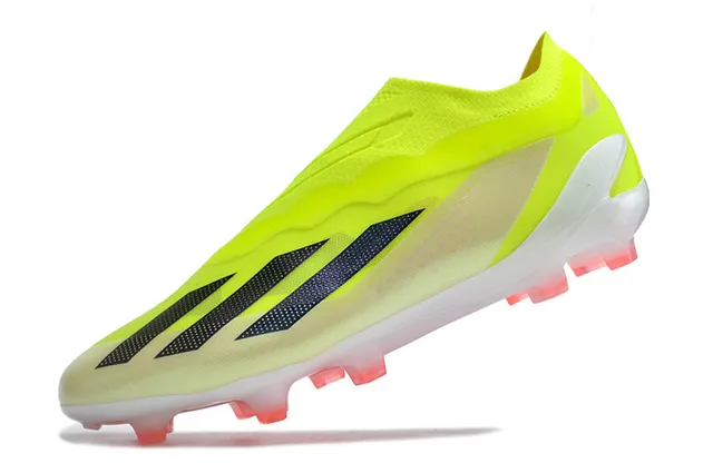 Adidas Yellow Orange Low-Cut Sock-Fit Upper Translucent Sole Firm-Ground Soccer Shoes 3