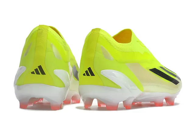 Adidas Yellow Orange Low-Cut Sock-Fit Upper Translucent Sole Firm-Ground Soccer Shoes 5