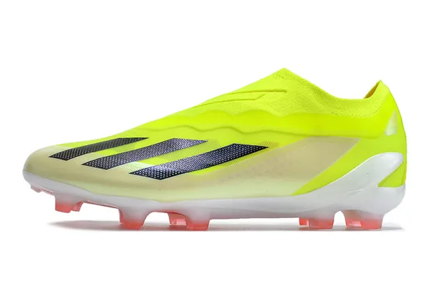 Adidas Yellow Orange Low-Cut Sock-Fit Upper Translucent Sole Firm-Ground Soccer Shoes 7