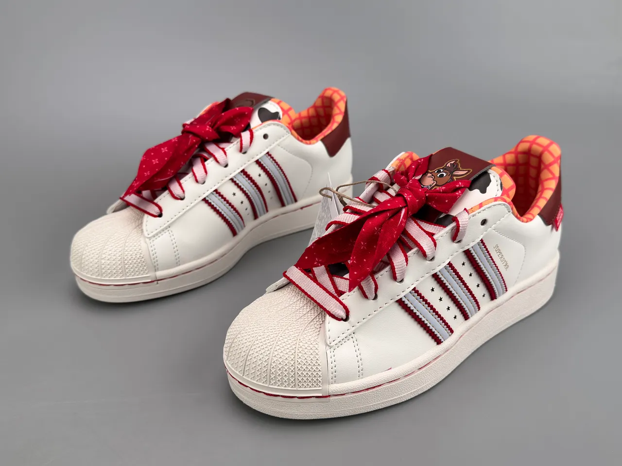 Adidas Originals Superstar White Red Brown Lifestyle Sneakers 4