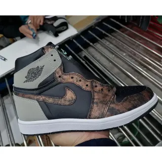 Air Jordan 1 高帮 黑棕 distressed overlay 篮球鞋