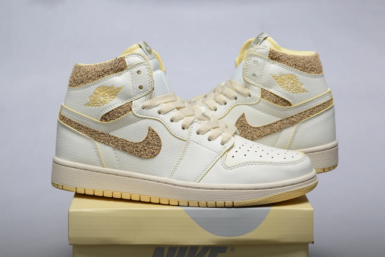 Tênis de basquete Air Jordan 1 High Off-White dourado metálico 2