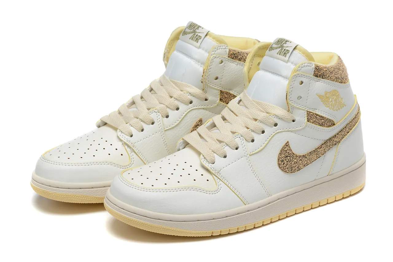 Tênis de basquete Air Jordan 1 High Off-White dourado metálico 6