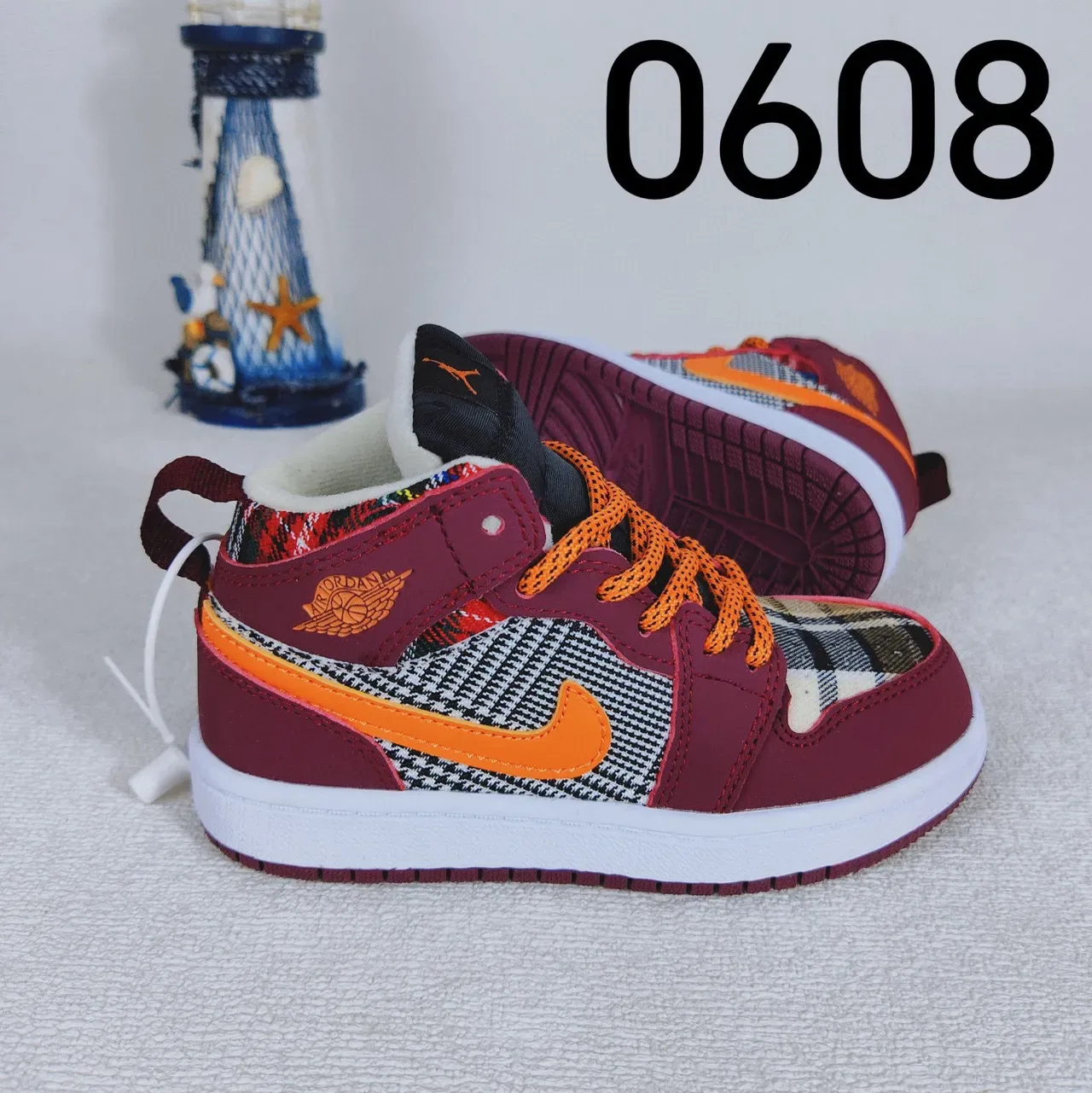 Air Jordan 1 Multicolor Panel Kids Lifestyle Sneakers 3