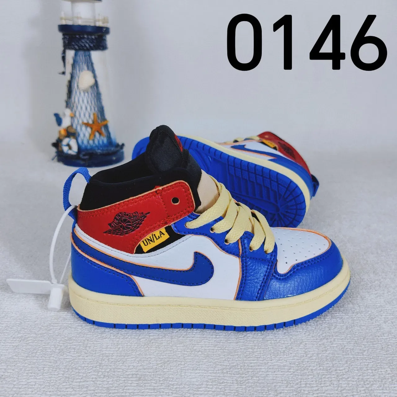 Air Jordan 1 Multicolor Panel Kids Lifestyle Sneakers 4