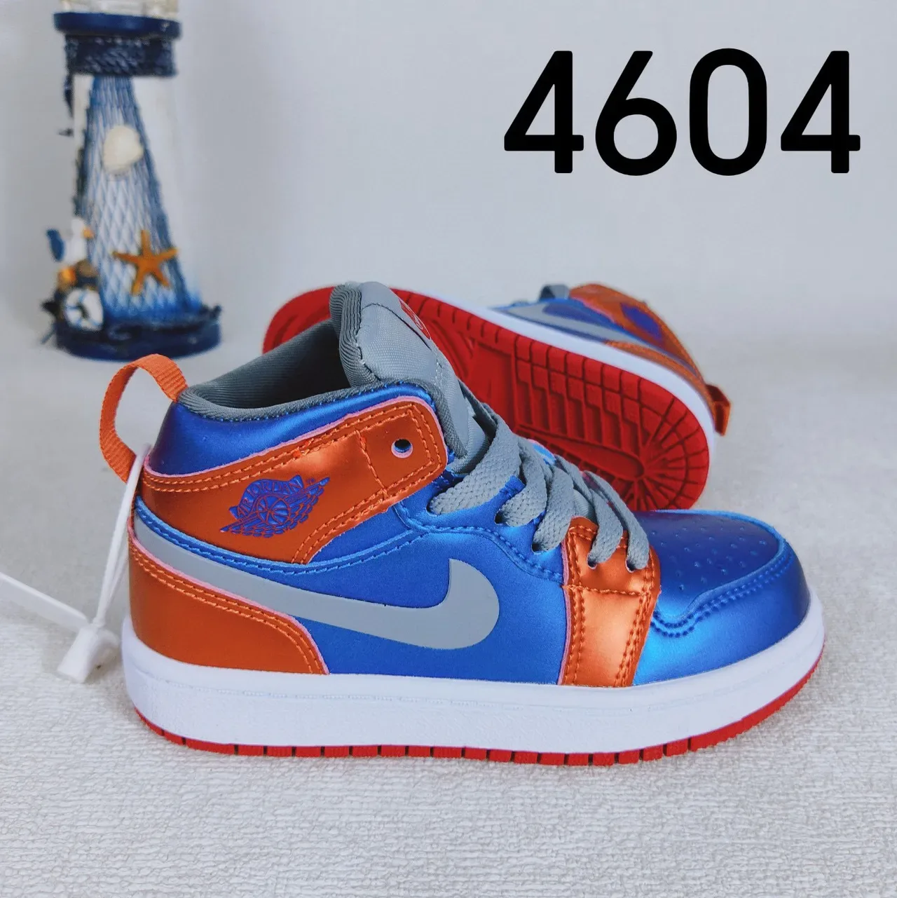 Air Jordan 1 Multicolor Panel Kids Lifestyle Sneakers 9