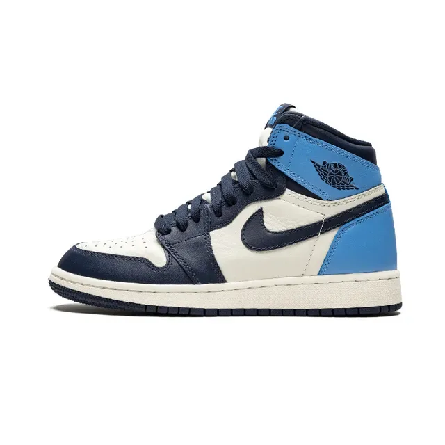 Air Jordan 1 Branco Navy Azul Claro Tênis de Basquete 5