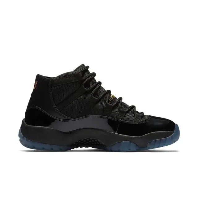 Air Jordan 11 Chaussures de Basket en Cuir Verni Noir 5