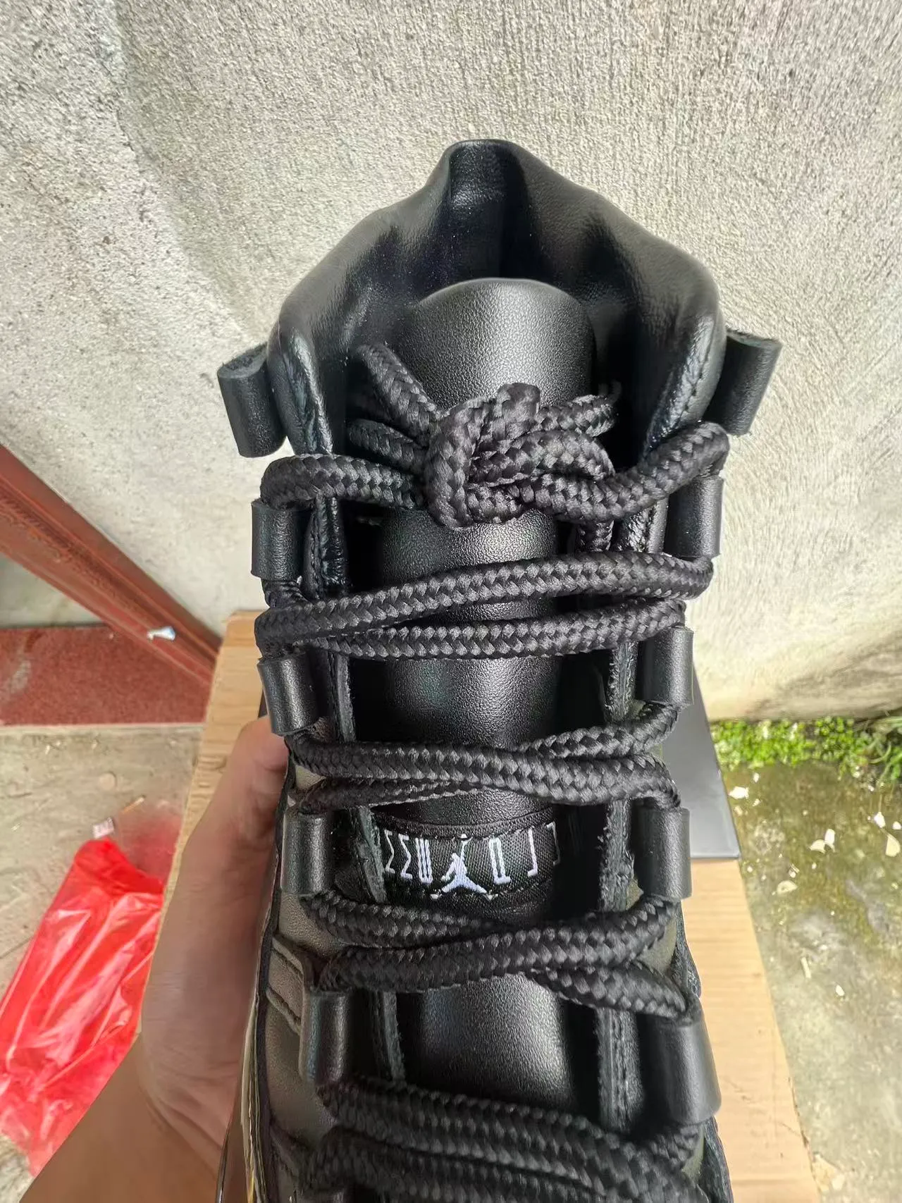 Air Jordan 11 Black Patent Leather Basketball Shoes 4