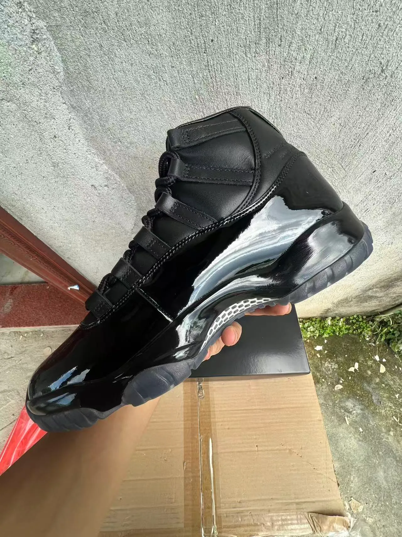 Air Jordan 11 Black Patent Leather Basketball Shoes 5