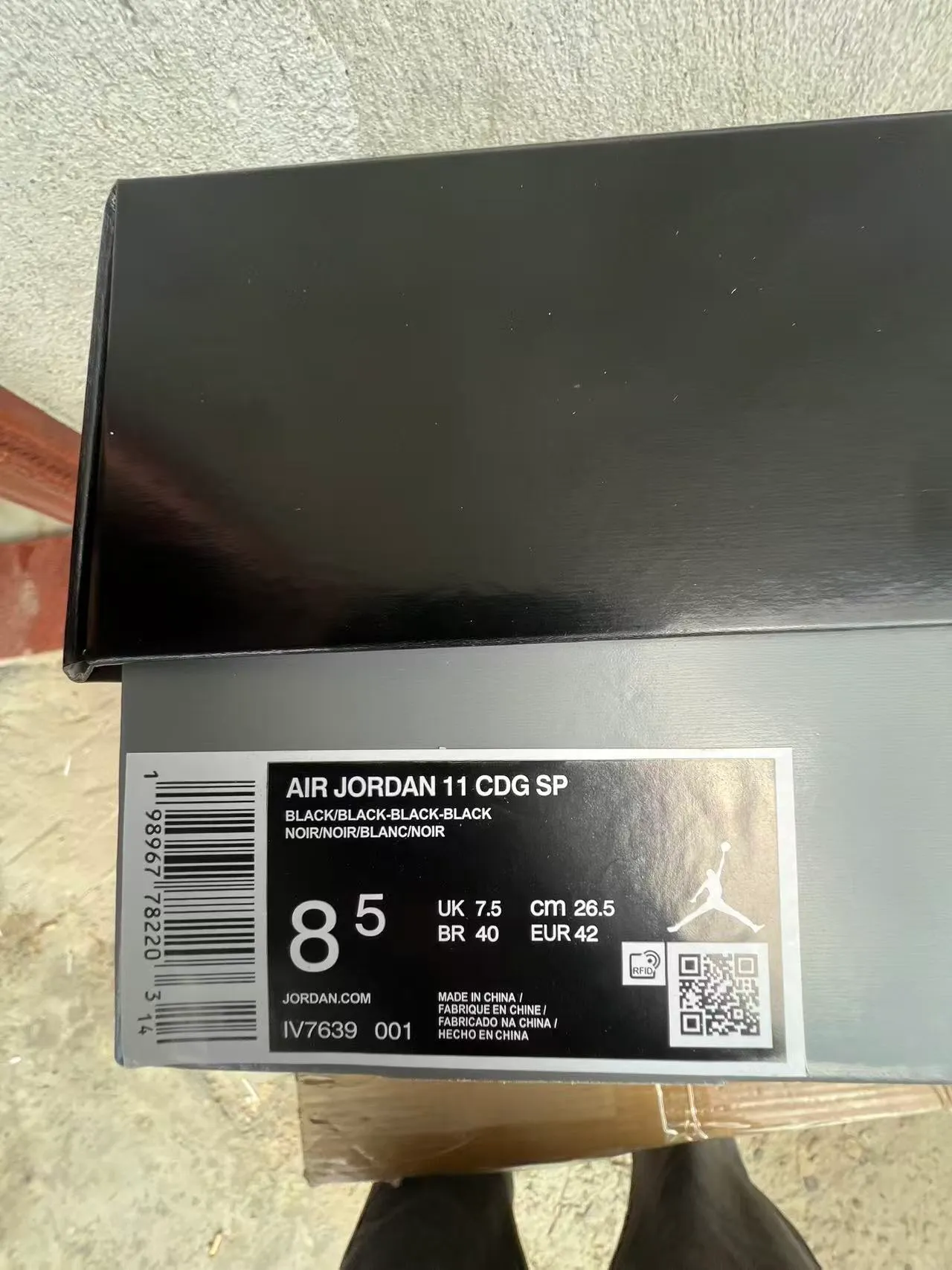 Air Jordan 11 Black Patent Leather Basketball Shoes 10