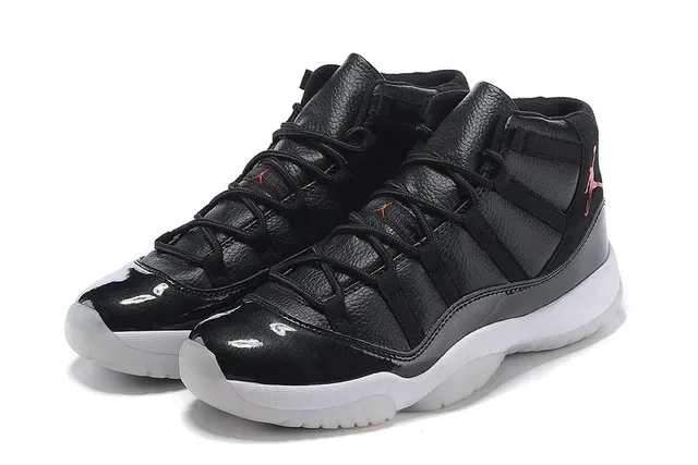 Air Jordan 11 Preto Vermelho Jumpman Tênis de Basquete 2