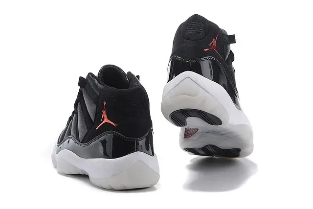 Air Jordan 11 Preto Vermelho Jumpman Tênis de Basquete 4