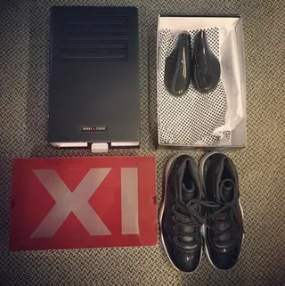 Air Jordan 11 Preto Vermelho Jumpman Tênis de Basquete 7