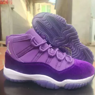 Air Jordan 11 Purple Velvet High-Top Basketball Shoes