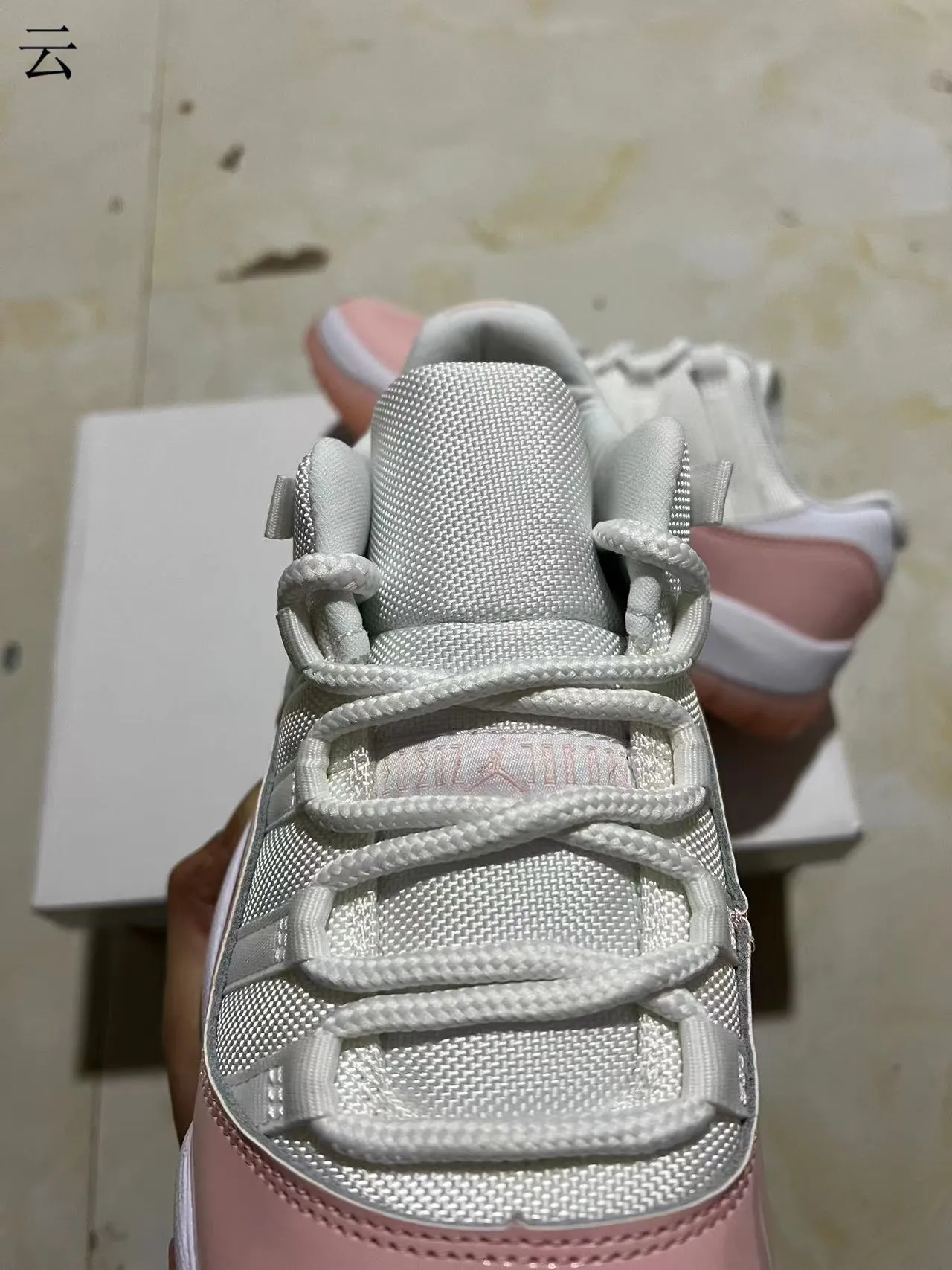 Air Jordan 11 White Pink Patent Leather Basketball Shoes 4