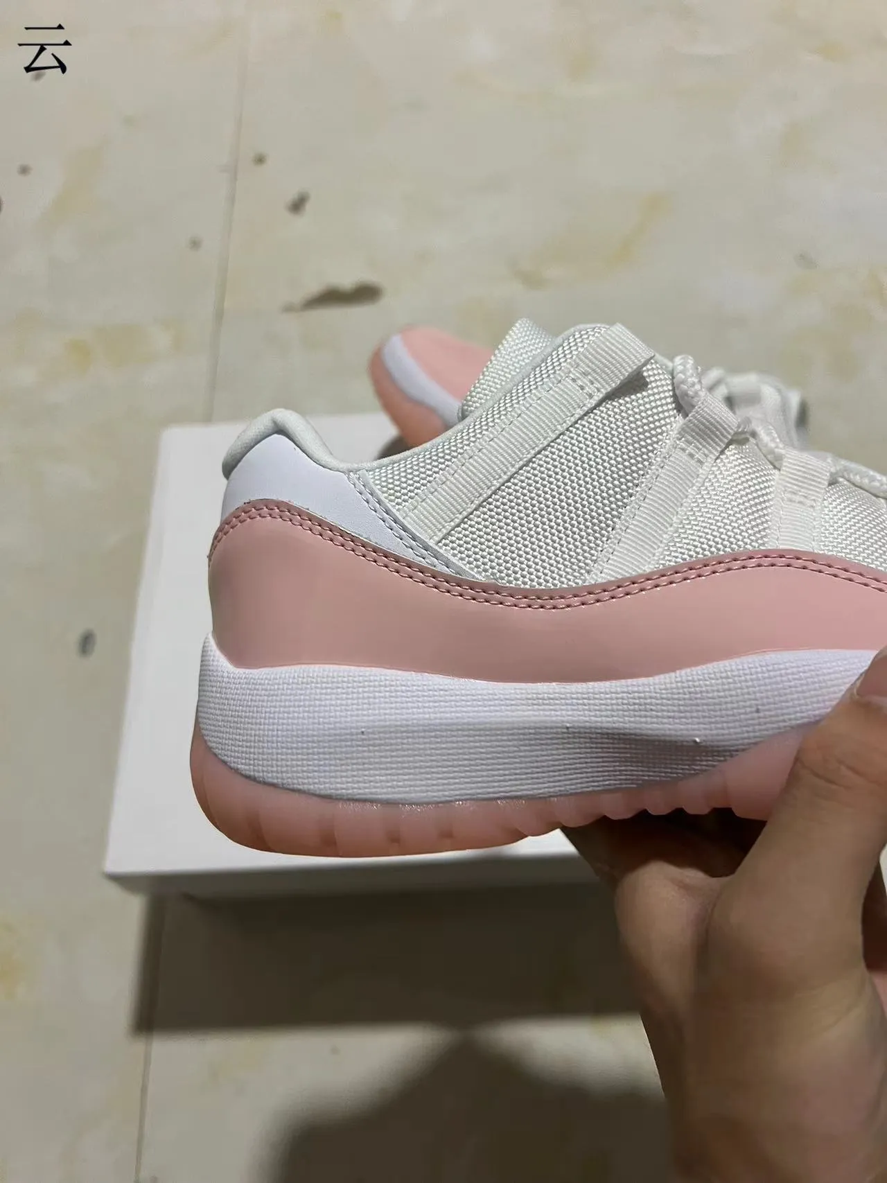 Air Jordan 11 White Pink Patent Leather Basketball Shoes 7