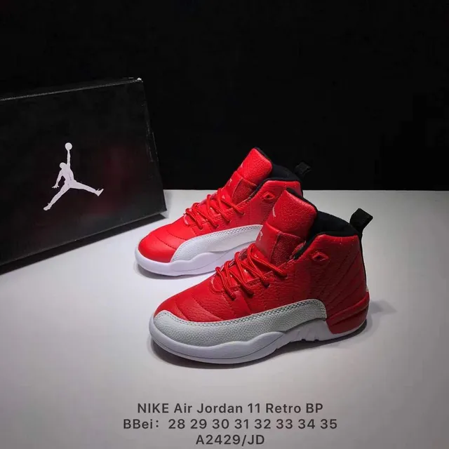 Air Jordan 12 Red and White Basketball Shoes 8