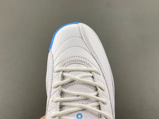 Air Jordan 12 White and Blue Basketball Shoes 5