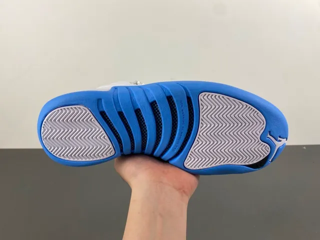 Air Jordan 12 White and Blue Basketball Shoes 7