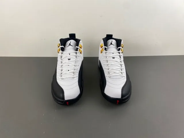 Air Jordan 12 White Black Gold Basketball Shoes 12