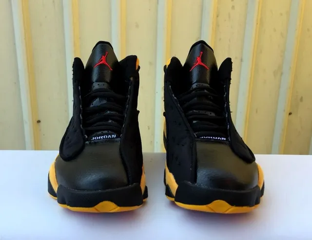 Air Jordan 13 Black Yellow Red Basketball Shoes 3