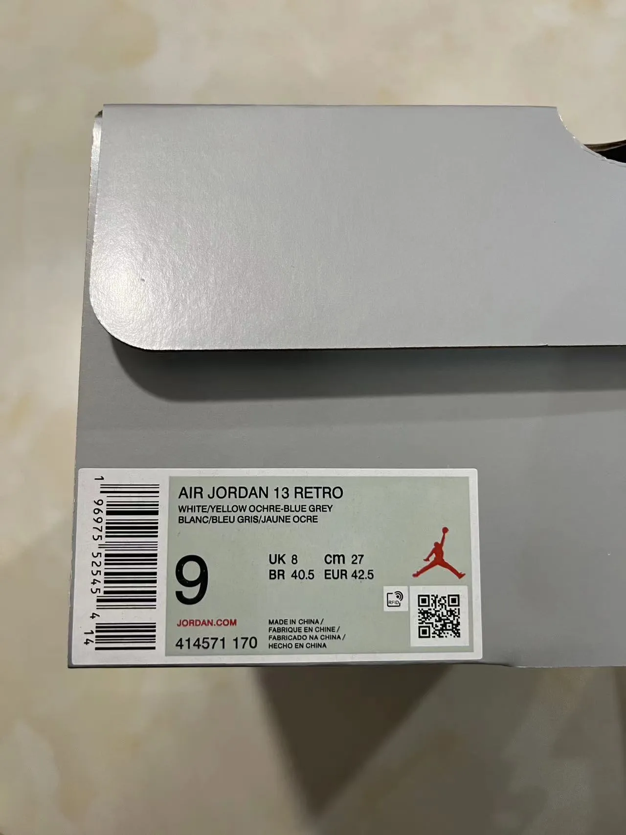 Tênis de basquete Air Jordan 13 branco azul claro preto 13