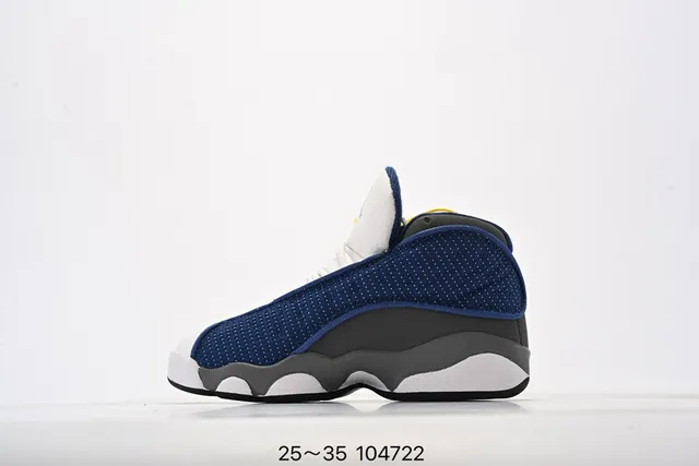 Tênis de basquete infantil Air Jordan 13 branco e verde-limão neon 7