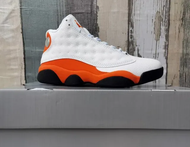 Air Jordan 13 Blanc Orange Noir Chaussures de Basketball 2