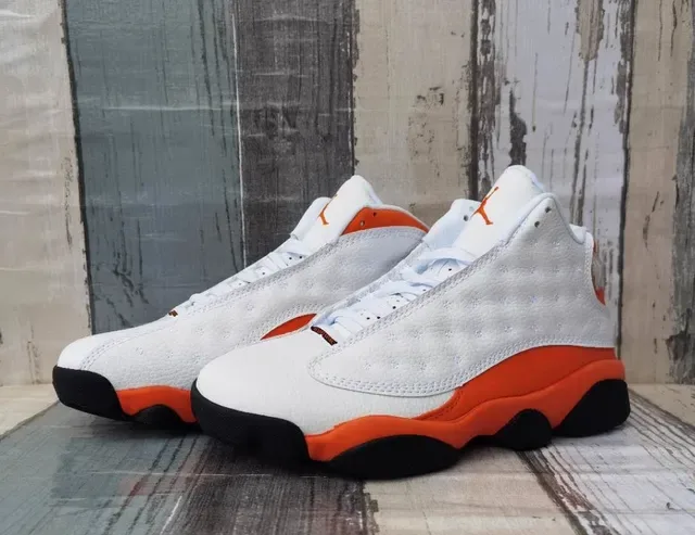 Air Jordan 13 Blanc Orange Noir Chaussures de Basketball 6