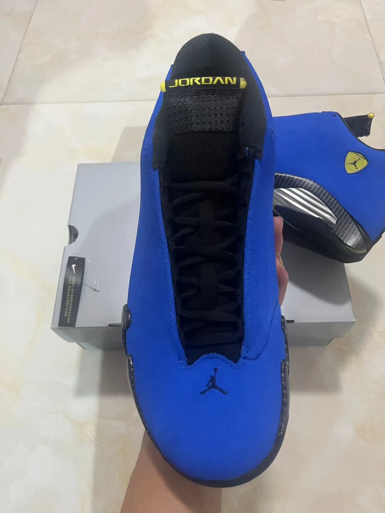 Air Jordan 14 Royal Blue Carbon Fiber Basketball Shoes 3