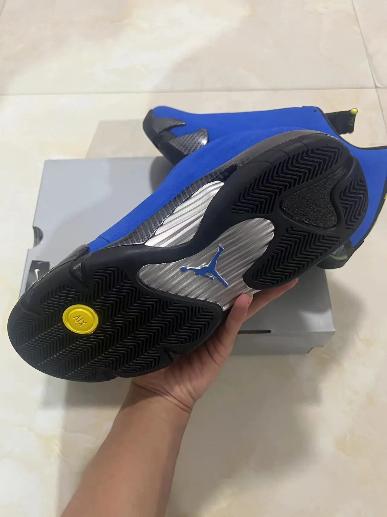 Air Jordan 14 Royal Blue Carbon Fiber Basketball Shoes 6