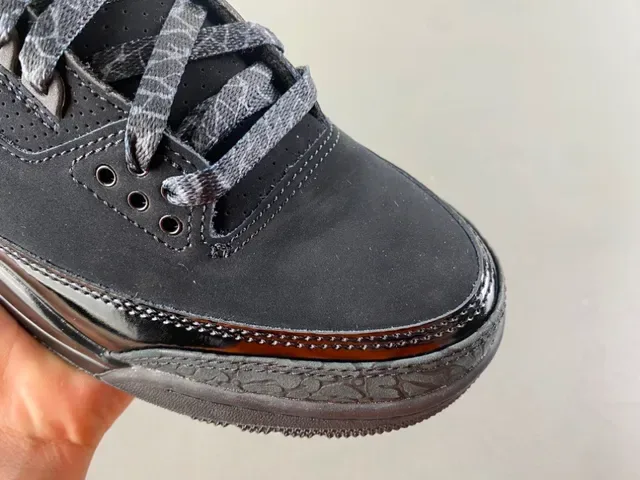 Air Jordan 3 Black Elephant Basketball Shoes 2