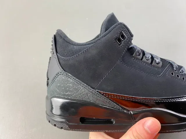 Air Jordan 3 Black Elephant Basketball Shoes 3