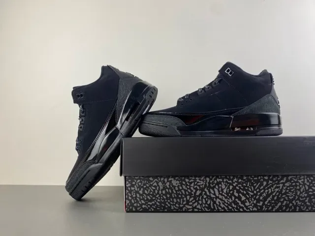 Air Jordan 3 Black Elephant Basketball Shoes 14