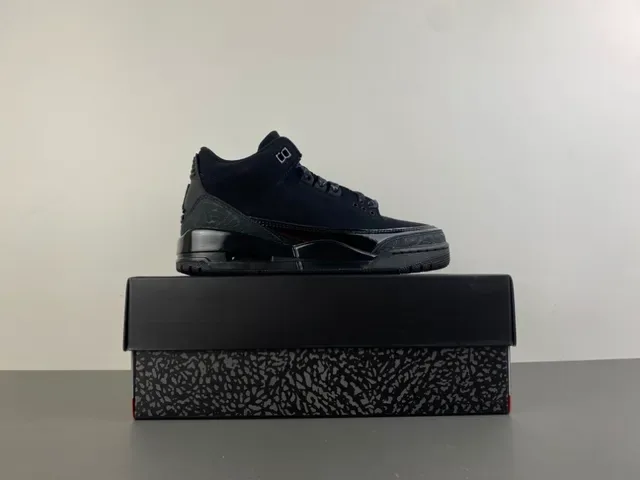 Air Jordan 3 Black Elephant Basketball Shoes 15