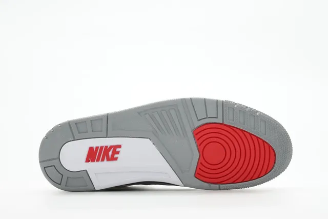 Air Jordan 3 White Black Cement Red Basketball Shoes 8