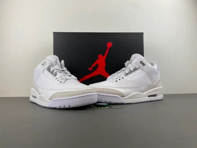 Air Jordan 3 Chaussures de Basketball Éléphant Blanc Imprimé 13