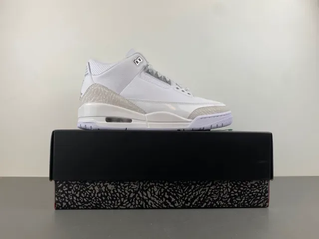 Air Jordan 3 Chaussures de Basketball Éléphant Blanc Imprimé 15