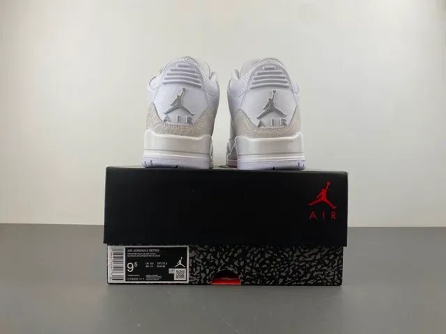 Air Jordan 3 Chaussures de Basketball Éléphant Blanc Imprimé 17