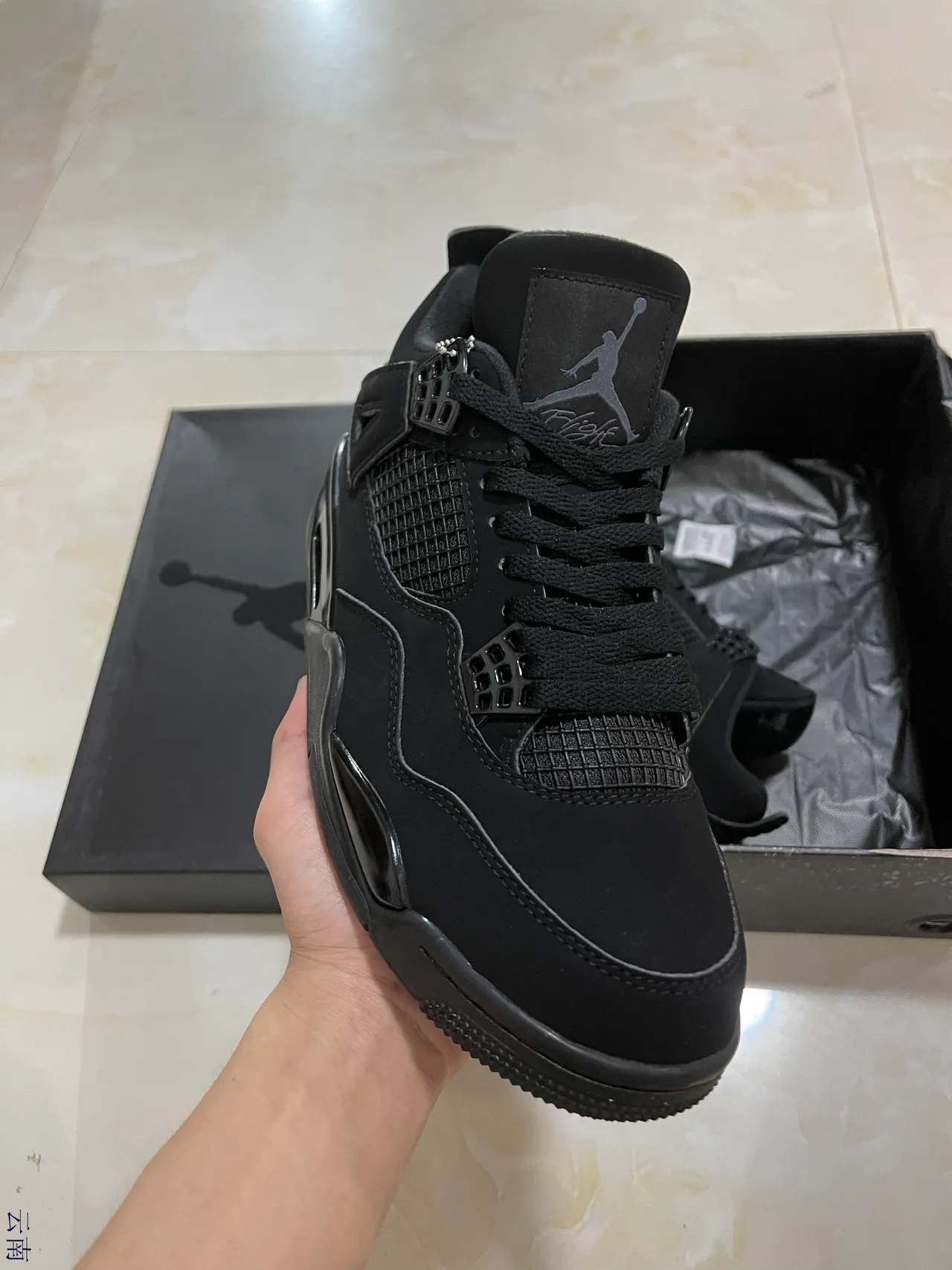 Air Jordan 4 Black Basketball Shoes 2