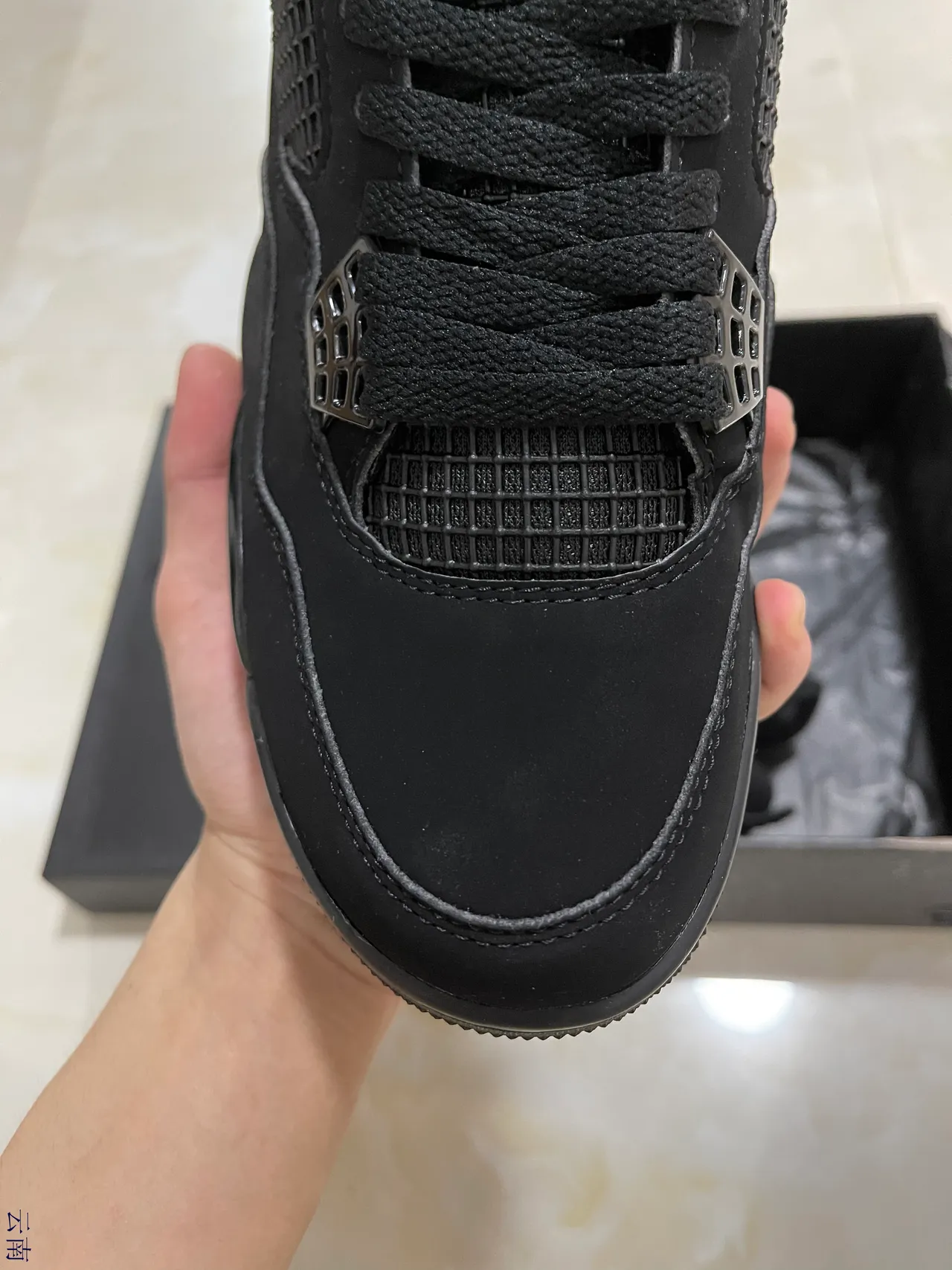 Air Jordan 4 Black Basketball Shoes 3
