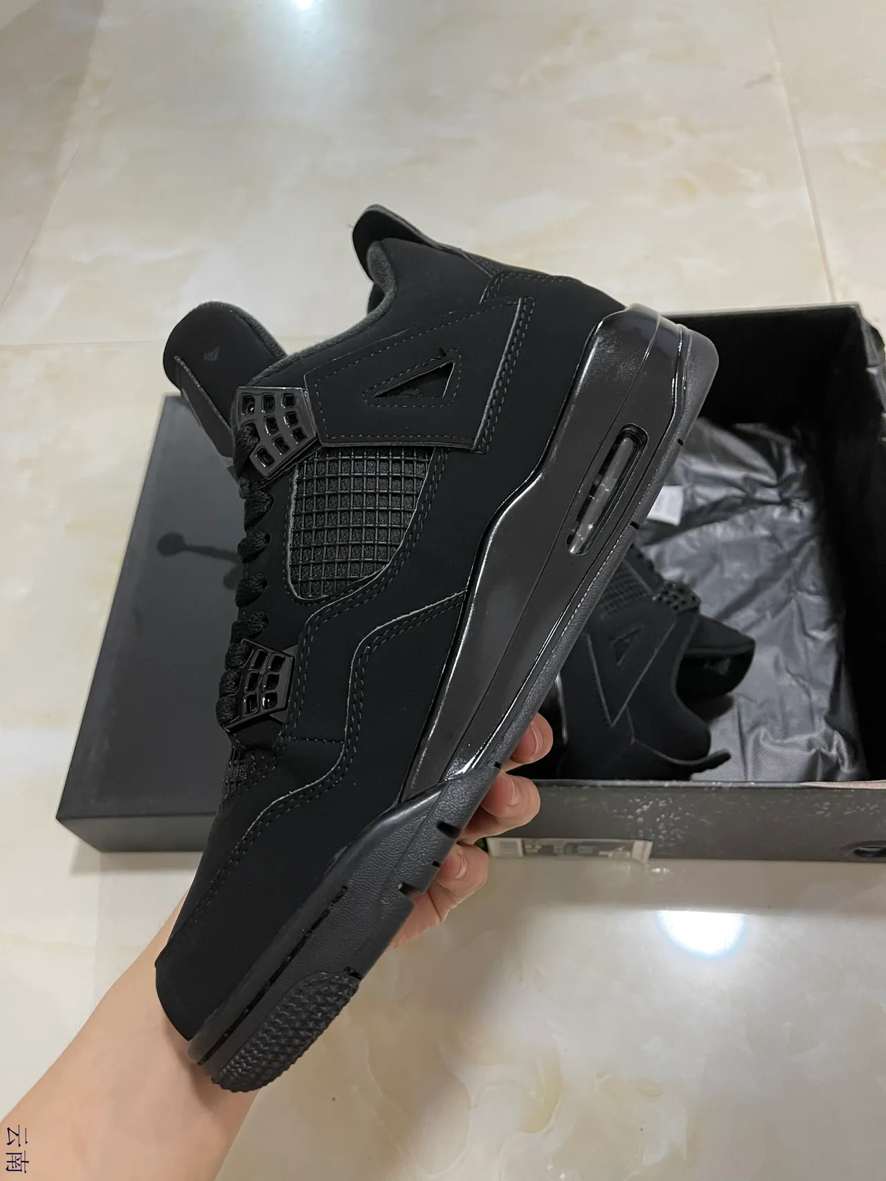 Air Jordan 4 Black Basketball Shoes 4
