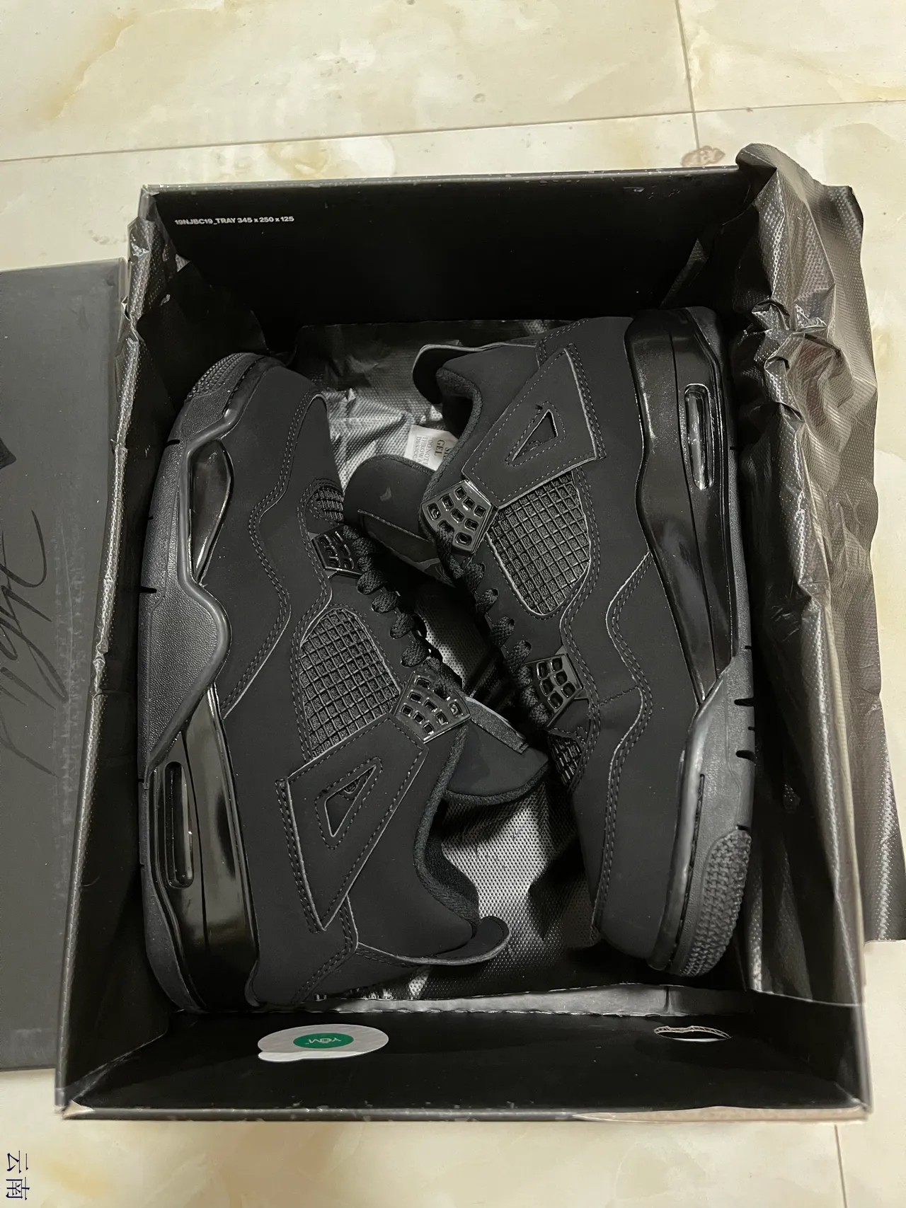 Air Jordan 4 Black Basketball Shoes 7