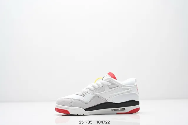 Chaussures de basketball Air Jordan 4 noir beige jaune rouge 5