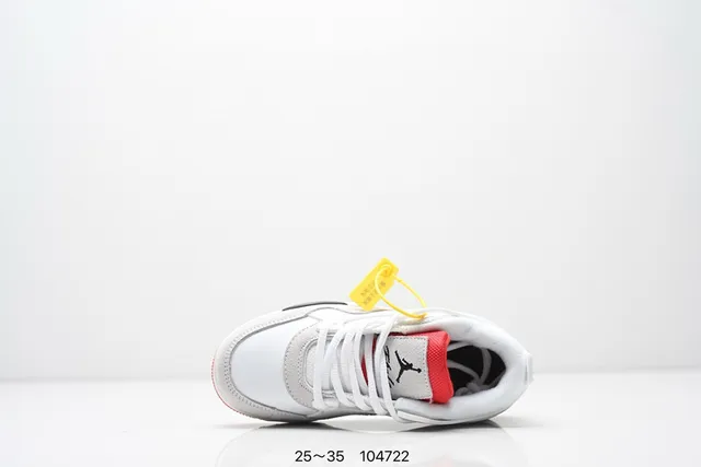 Chaussures de basketball Air Jordan 4 noir beige jaune rouge 6