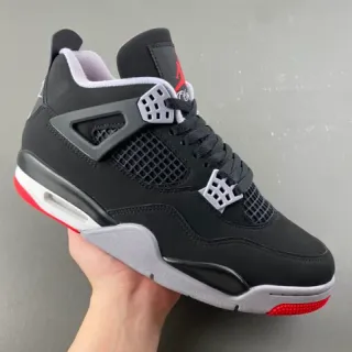 Air Jordan 4 Black Cement Red Basketball Shoes