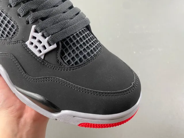 Air Jordan 4 Black Cement Red Basketball Shoes 2